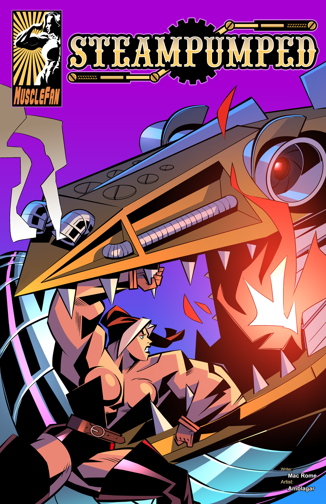 Muscle Meets Machine Muscle Meets Mechanical Monster โ Steampumped 4 โ Muscle Fan Comics